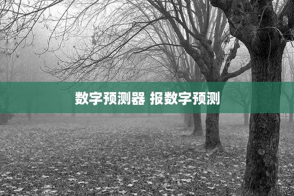 数字预测器 报数字预测