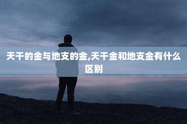 天干的金与地支的金,天干金和地支金有什么区别