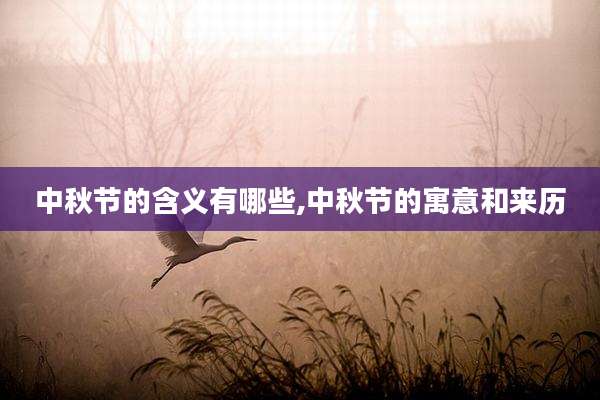 中秋节的含义有哪些,中秋节的寓意和来历