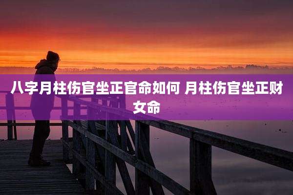 八字月柱伤官坐正官命如何 月柱伤官坐正财女命