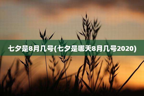 七夕是8月几号(七夕是哪天8月几号2020)