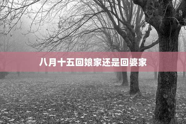 八月十五回娘家还是回婆家