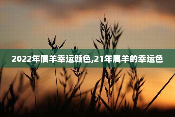 2022年属羊幸运颜色,21年属羊的幸运色