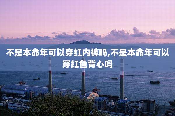 不是本命年可以穿红内裤吗,不是本命年可以穿红色背心吗