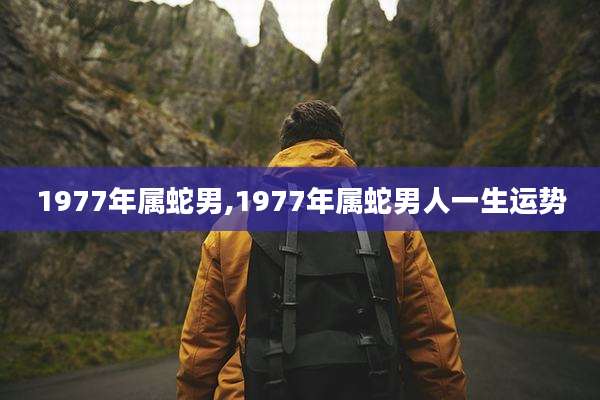 1977年属蛇男,1977年属蛇男人一生运势