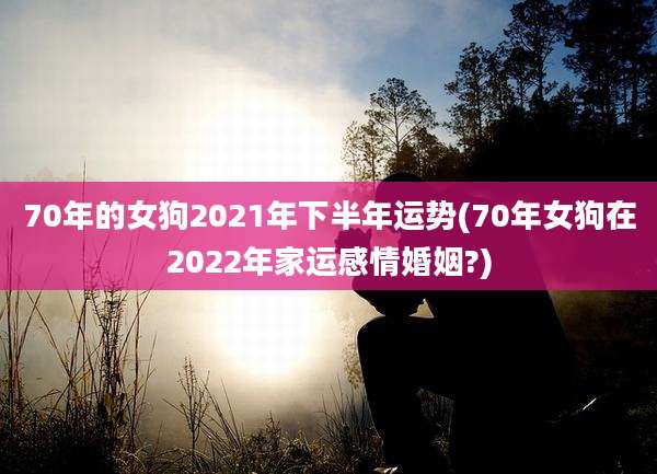 70年的女狗2021年下半年运势(70年女狗在2022年家运感情婚姻?)