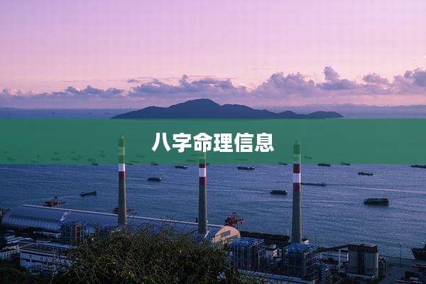 八字命理信息