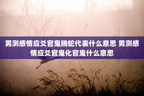 男测感情应爻官鬼腾蛇代表什么意思 男测感情应爻官鬼化官鬼什么意思