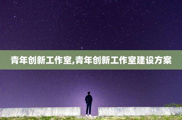 青年创新工作室,青年创新工作室建设方案