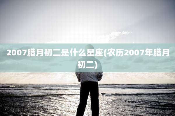 2007腊月初二是什么星座(农历2007年腊月初二)