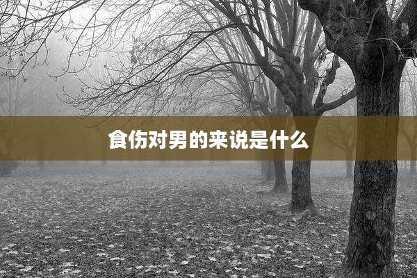 食伤对男的来说是什么