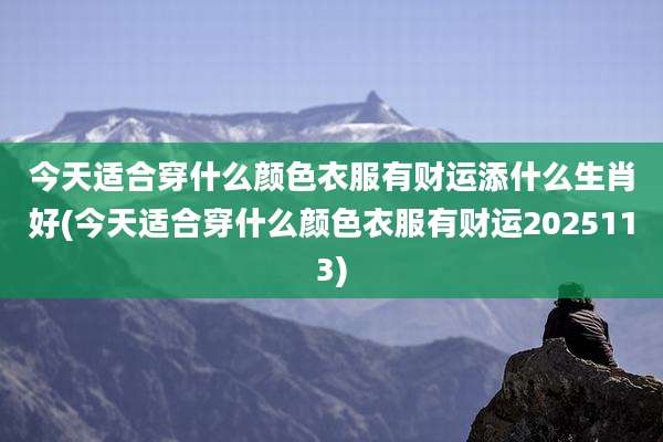 今天适合穿什么颜色衣服有财运添什么生肖好(今天适合穿什么颜色衣服有财运2025113)