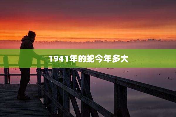 1941年的蛇今年多大
