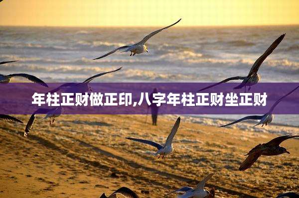 年柱正财做正印,八字年柱正财坐正财