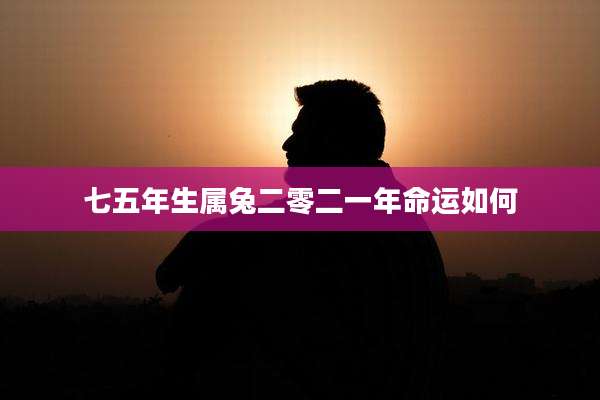 七五年生属兔二零二一年命运如何