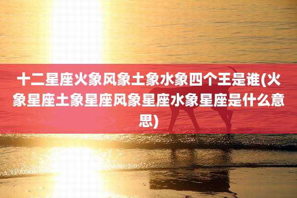 十二星座火象风象土象水象四个王是谁(火象星座土象星座风象星座水象星座是什么意思)