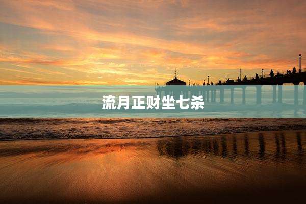 流月正财坐七杀