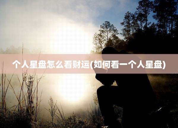 个人星盘怎么看财运(如何看一个人星盘)