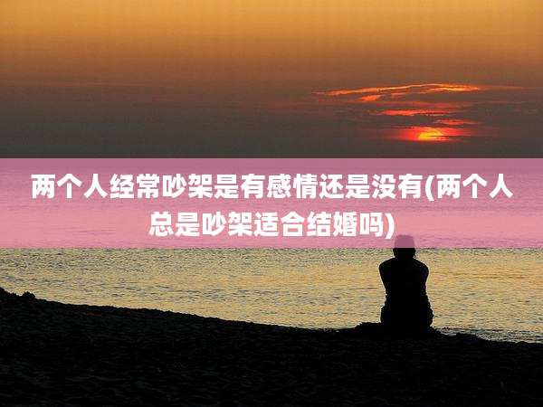 两个人经常吵架是有感情还是没有(两个人总是吵架适合结婚吗)