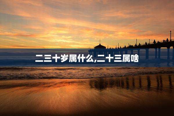 二三十岁属什么,二十三属啥