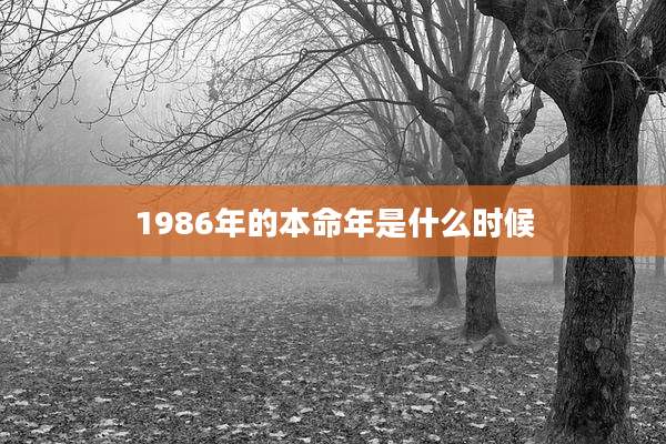 1986年的本命年是什么时候