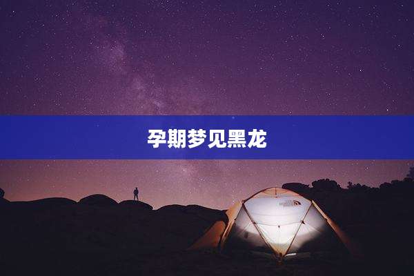 孕期梦见黑龙