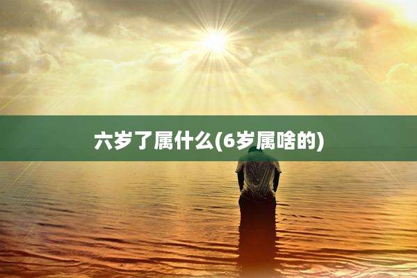 六岁了属什么(6岁属啥的)
