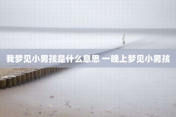我梦见小男孩是什么意思 一晚上梦见小男孩