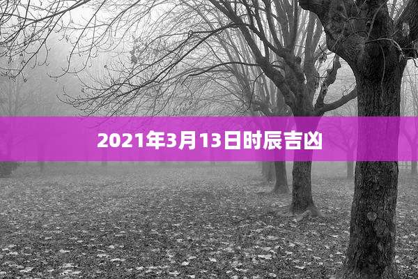 2021年3月13日时辰吉凶