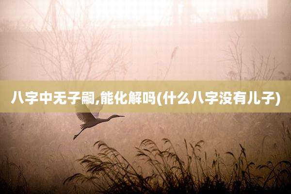 八字中无子嗣,能化解吗(什么八字没有儿子)