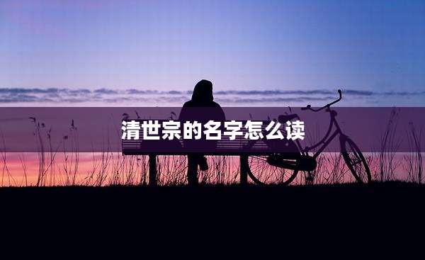 清世宗的名字怎么读