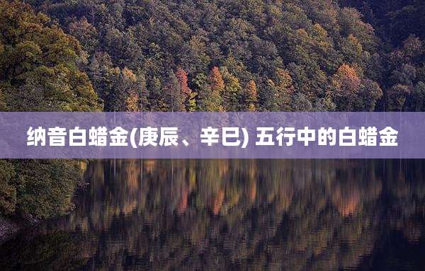 纳音白蜡金(庚辰、辛巳) 五行中的白蜡金