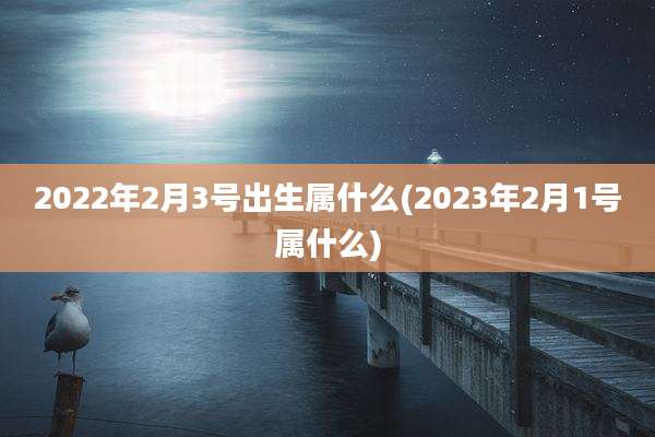 2022年2月3号出生属什么(2023年2月1号属什么)