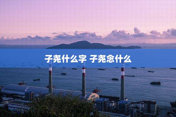 子尧什么字 子尧念什么