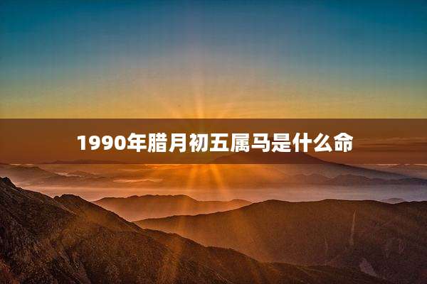 1990年腊月初五属马是什么命