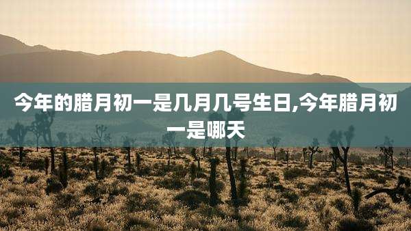 今年的腊月初一是几月几号生日,今年腊月初一是哪天