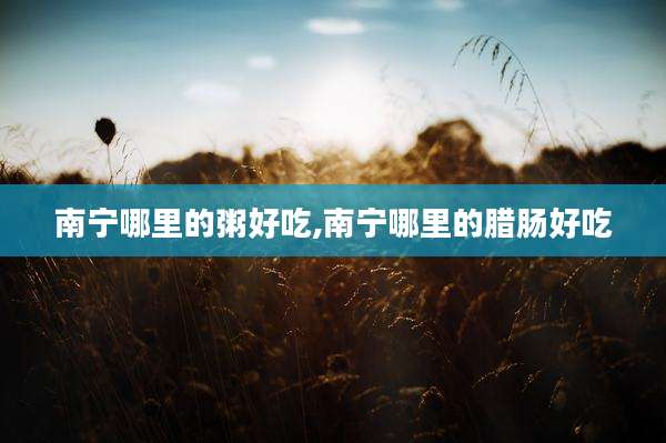南宁哪里的粥好吃,南宁哪里的腊肠好吃
