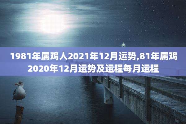 1981年属鸡人2021年12月运势,81年属鸡2020年12月运势及运程每月运程