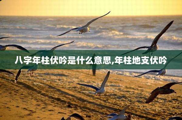 八字年柱伏吟是什么意思,年柱地支伏吟