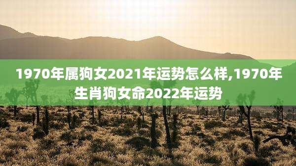 1970年属狗女2021年运势怎么样,1970年生肖狗女命2022年运势