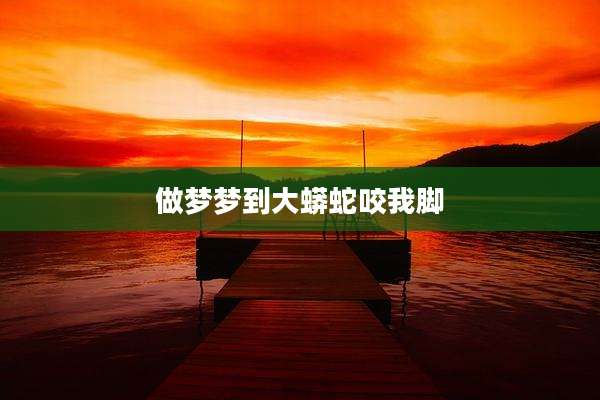 做梦梦到大蟒蛇咬我脚