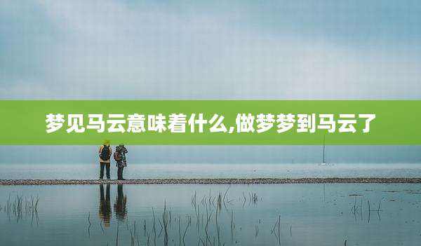 梦见马云意味着什么,做梦梦到马云了