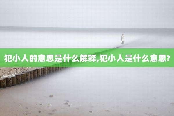 犯小人的意思是什么解释,犯小人是什么意思?