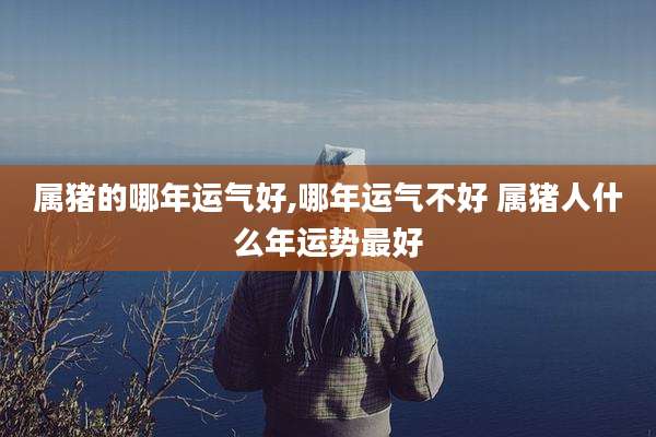 属猪的哪年运气好,哪年运气不好 属猪人什么年运势最好