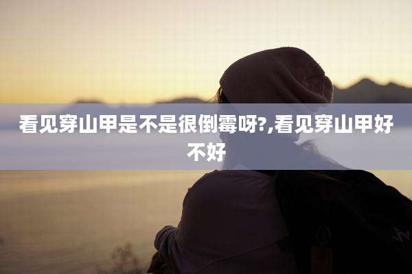 看见穿山甲是不是很倒霉呀?,看见穿山甲好不好