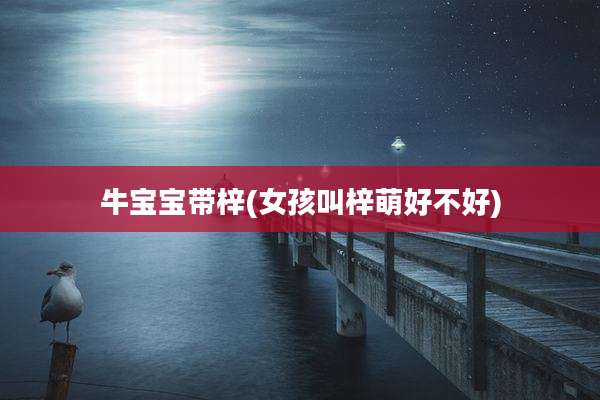 牛宝宝带梓(女孩叫梓萌好不好)