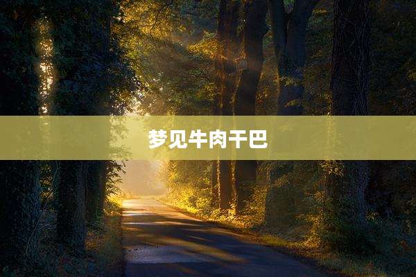梦见牛肉干巴