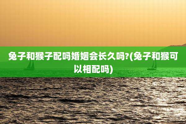 兔子和猴子配吗婚姻会长久吗?(兔子和猴可以相配吗)