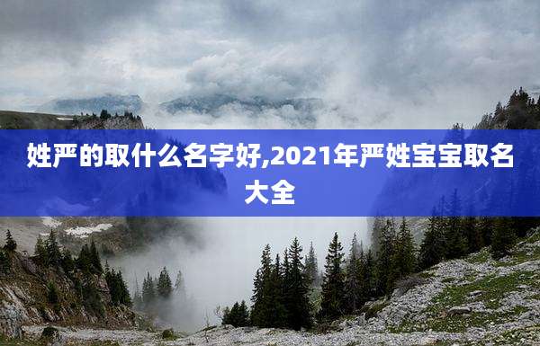 姓严的取什么名字好,2021年严姓宝宝取名大全