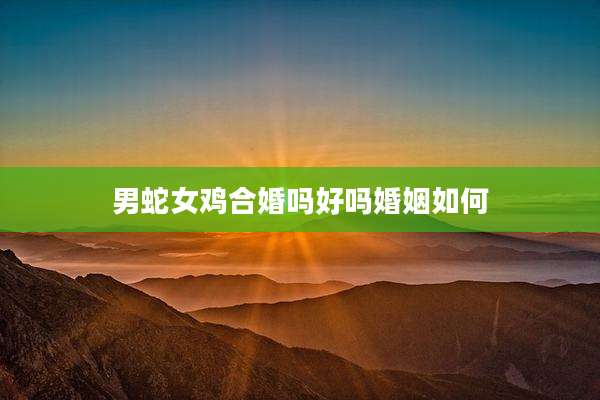 男蛇女鸡合婚吗好吗婚姻如何
